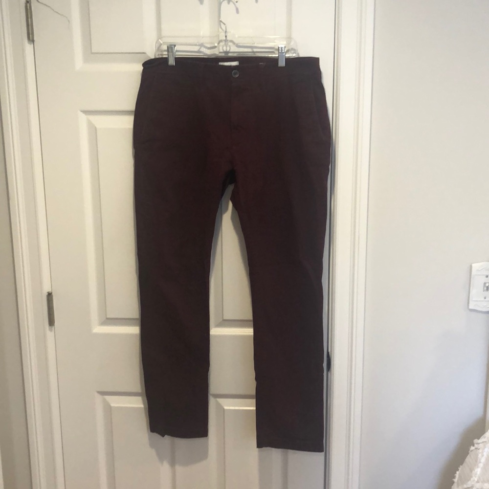 Maroon khaki pants